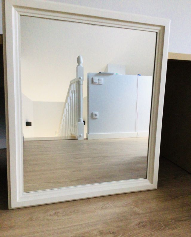 Espejo madera, blanco