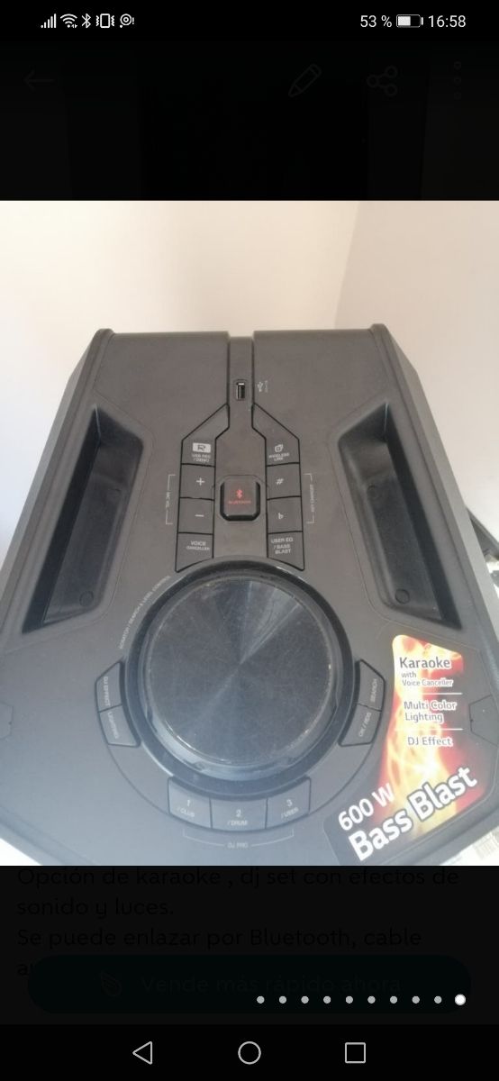 alquiler altavoz 600 w