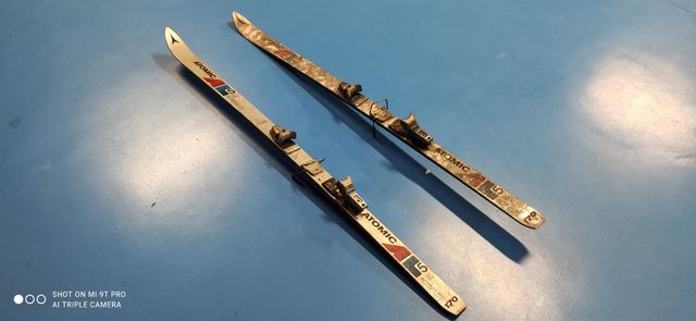 Conjunto de esquis+bota+varas