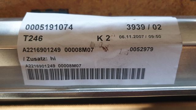 Cortinilla trasera rodillo solar Mercedes S W221