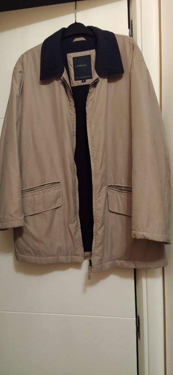 chaquetón beige caballero,