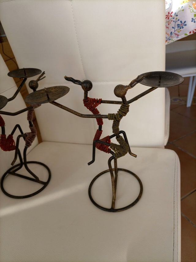 CONJUNTO CANDELABROS ÉTNICO