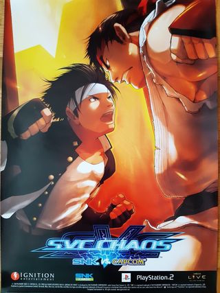 非売品ポスター SNK VS. CAPCOM SVC CHAOS ポスター SNK Vs Capcom: SVC Chaos Framed Print Ad/poster PS2 Xbox Official