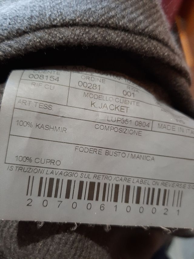 Boglioli, americana 100%cashmire