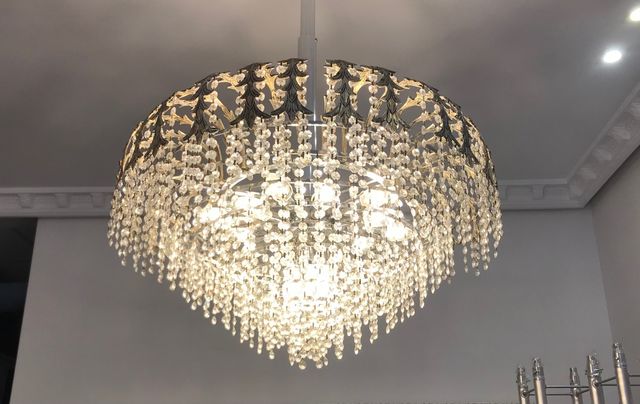 Lampada vintage in cristallo di roccia