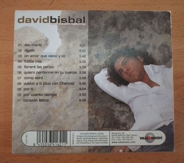 David Bisbal Corazón Latino CD Dvd