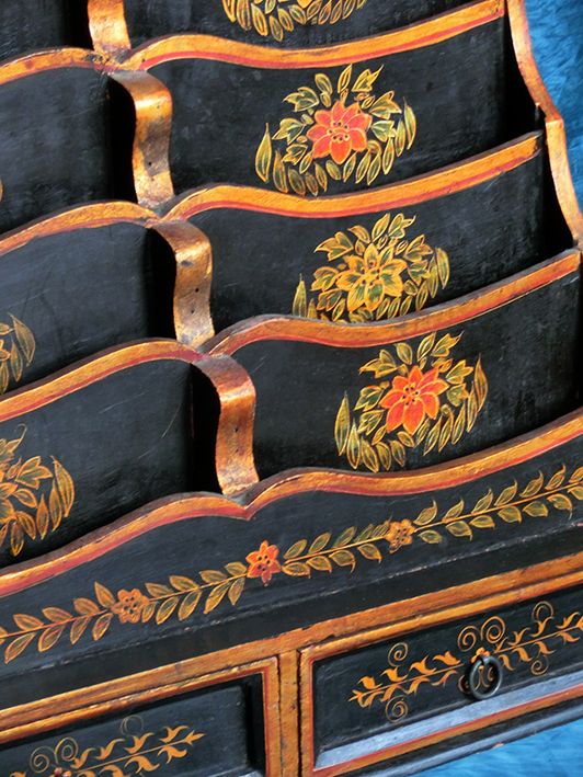 MUEBLE MADERA ARCHIVADOR CARTERO CAJÓN REVISTERO de segunda mano por 70