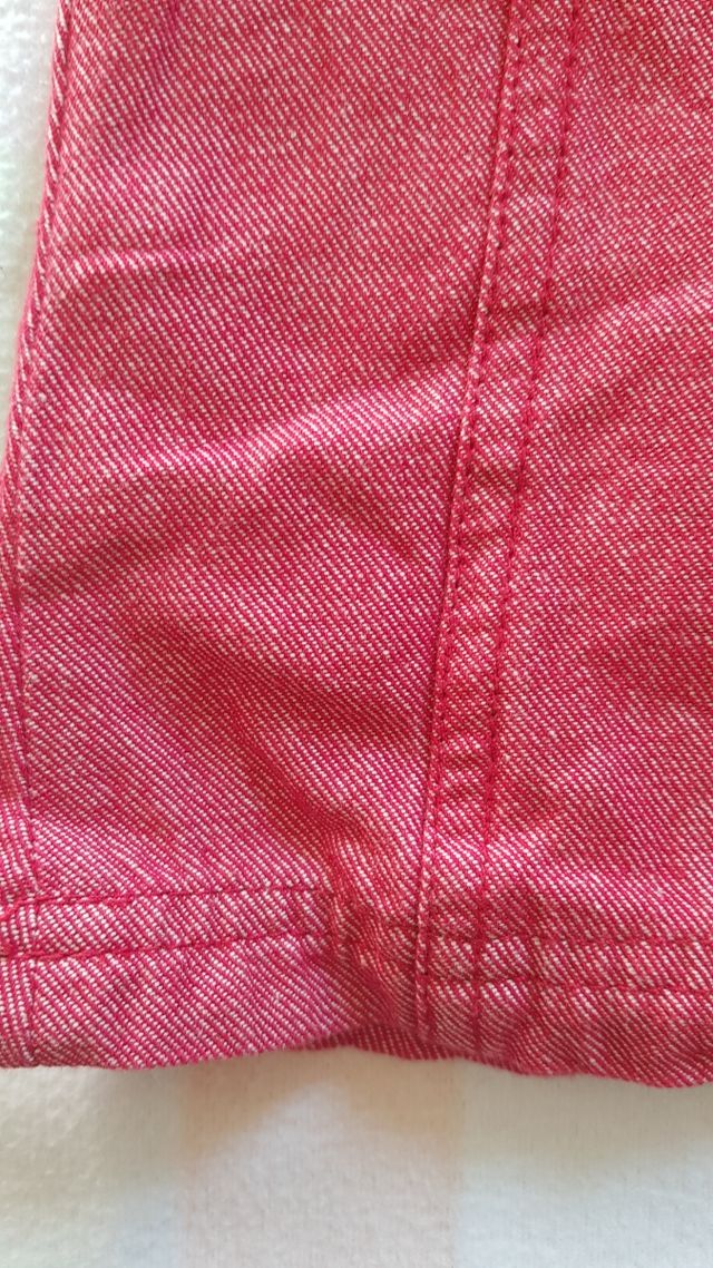 peto denim rojo niña 3-6