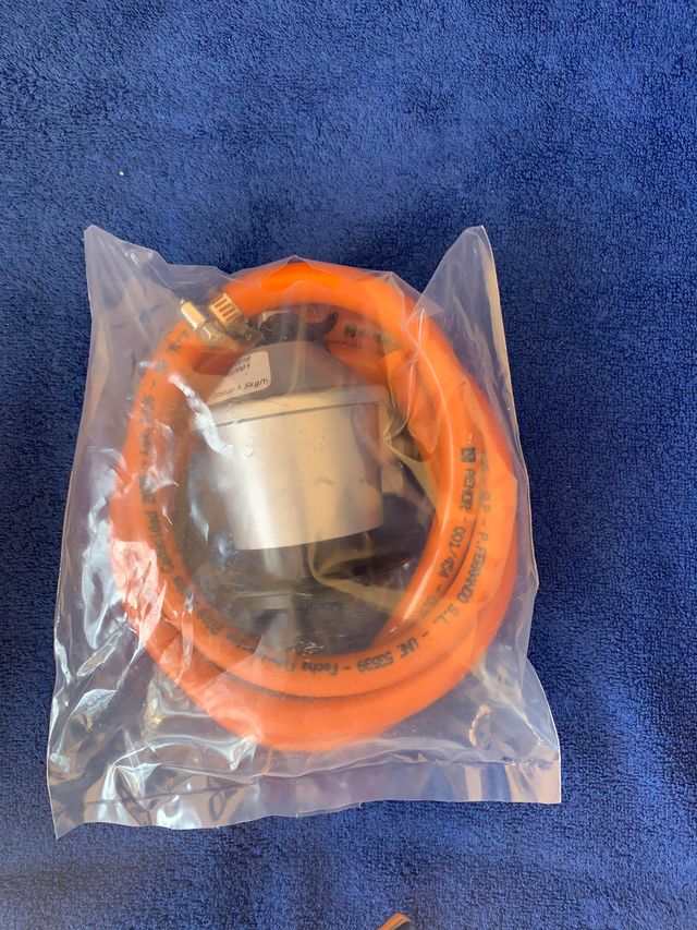REGULADOR KIT ESTUFA GAS MANGUERA 2 ANILLAS NUEVO