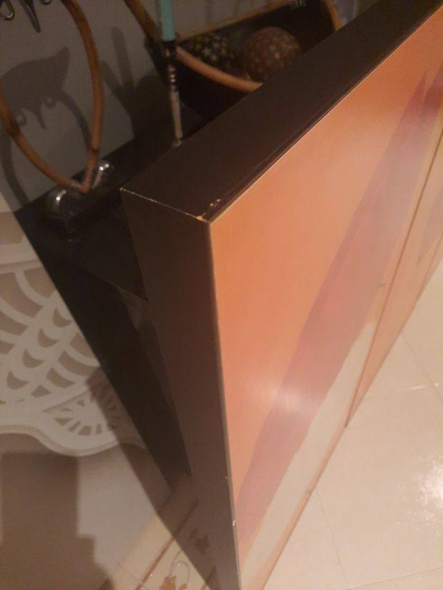 Cuadro triptico de amapolas 100×050 cm