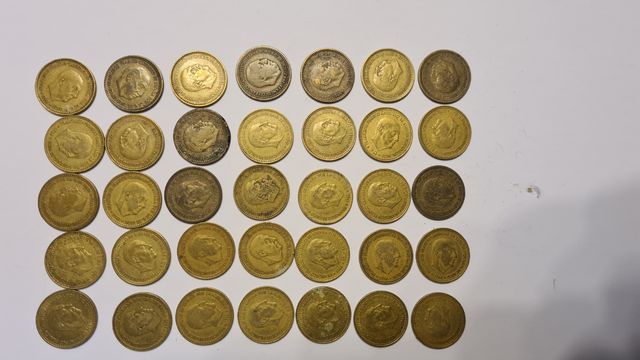 lote 35 monedas de peseta de Franco