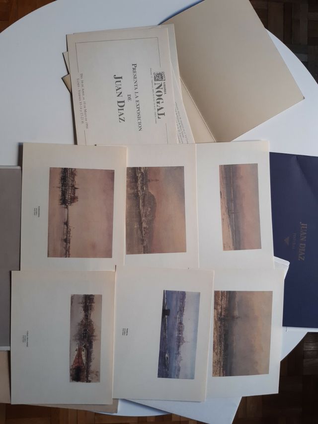 catalogos de arte acuarela Juan Diaz