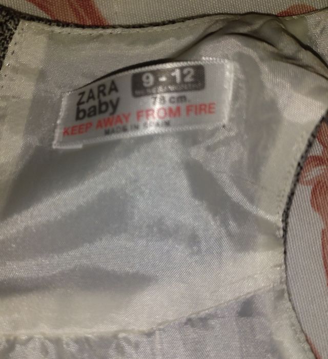 VESTIDO BEBÉ ZARA 9-12 M