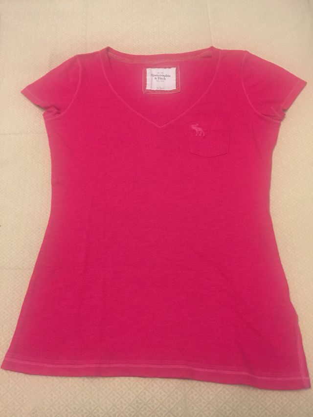 Camiseta fucsia Abercrombie&Fitch t L Como Nueva