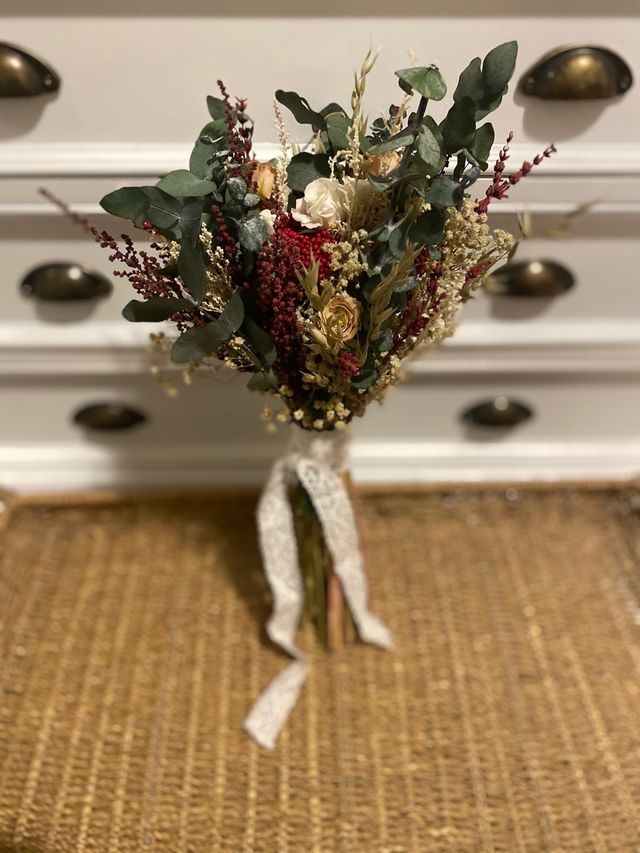 Ramo de flores preservadas