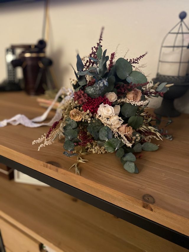 Ramo de flores preservadas