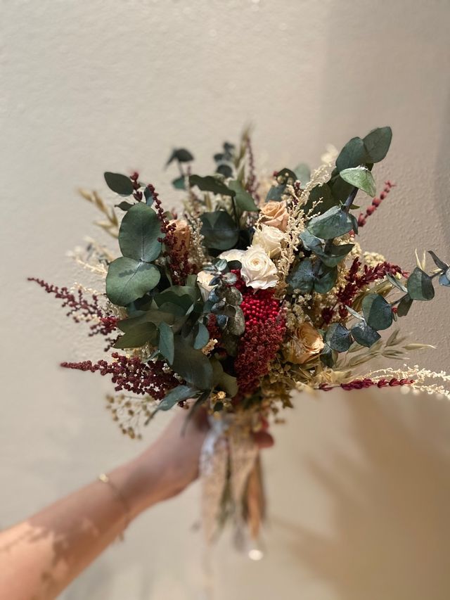 Ramo de flores preservadas