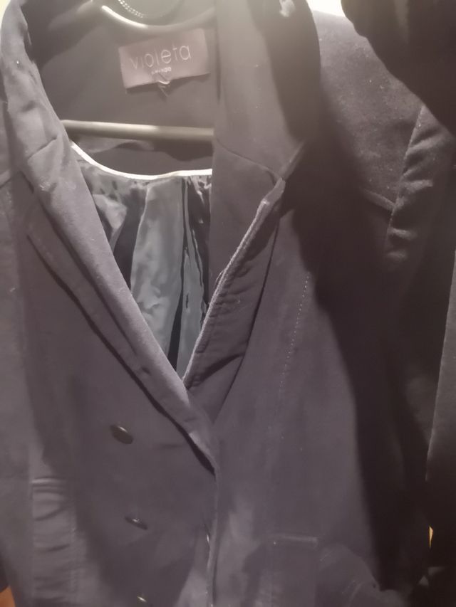 abrigo largo violeta by mango