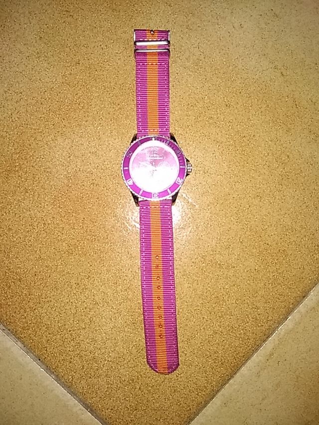 Reloj rosa/ naranja
