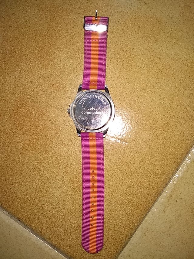 Reloj rosa/ naranja