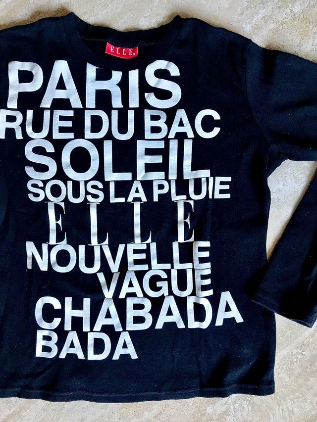 Top negro 100% algodón, Elle.