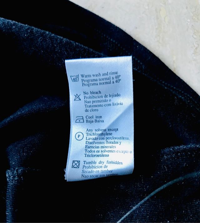 Top negro 100% algodón, Elle.