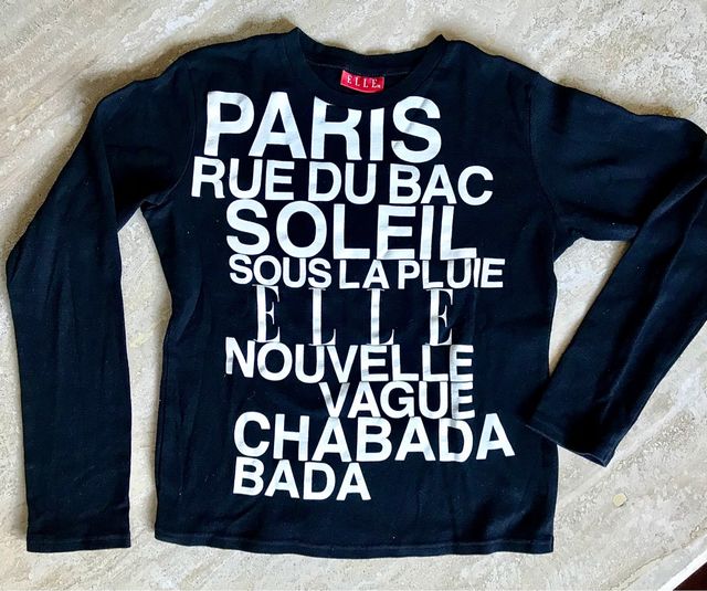 Top negro 100% algodón, Elle.