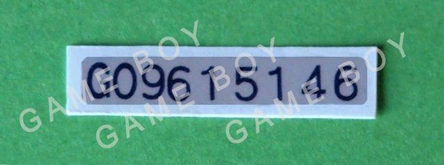 Game Boy antigua pegatina trasera serie