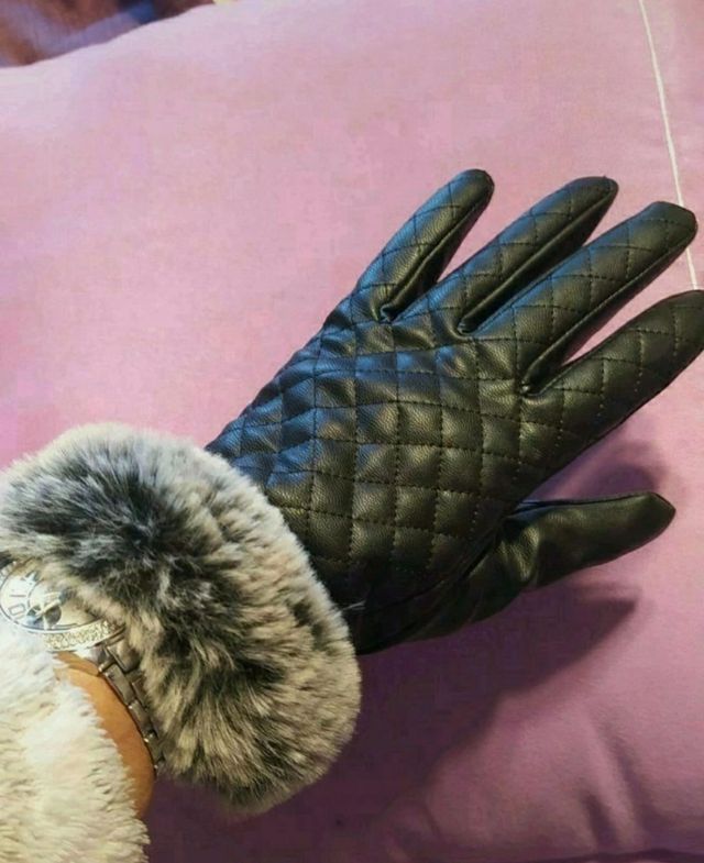 bonitos guantes polipiel