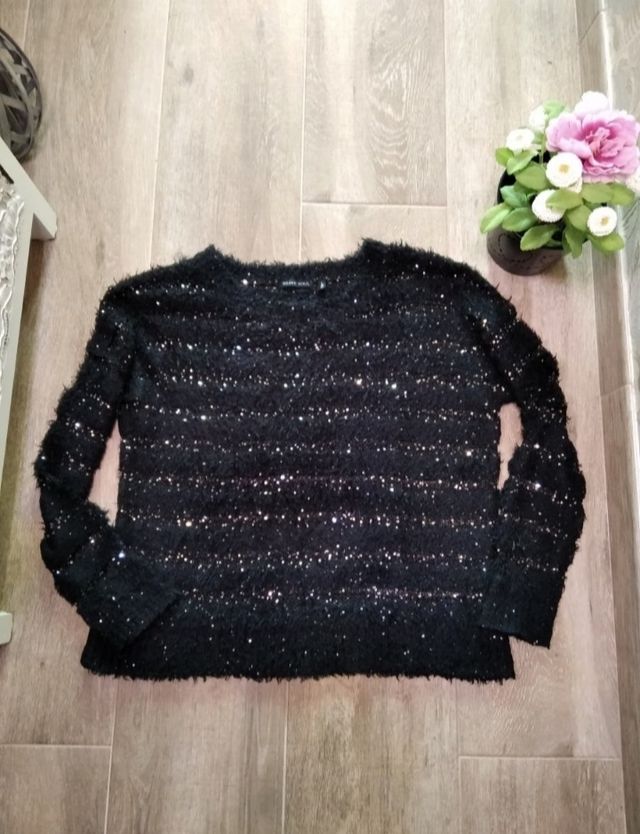 Jersey pelito y lentejuelas XL