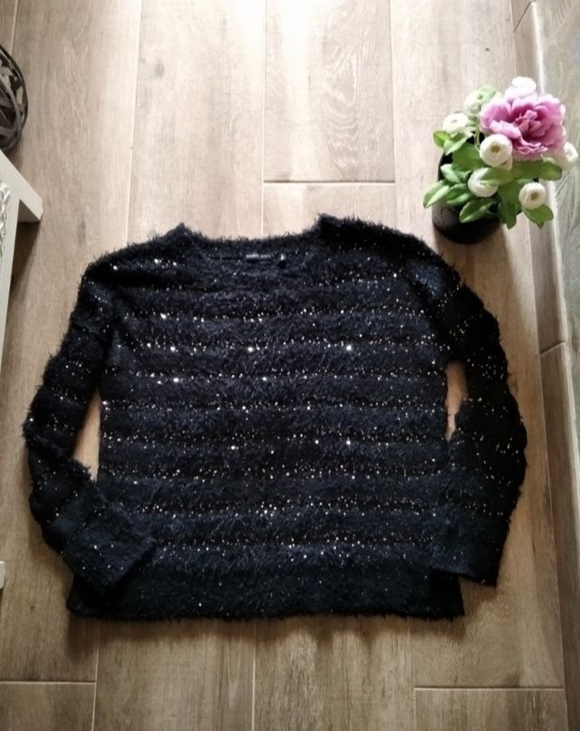 Jersey pelito y lentejuelas XL