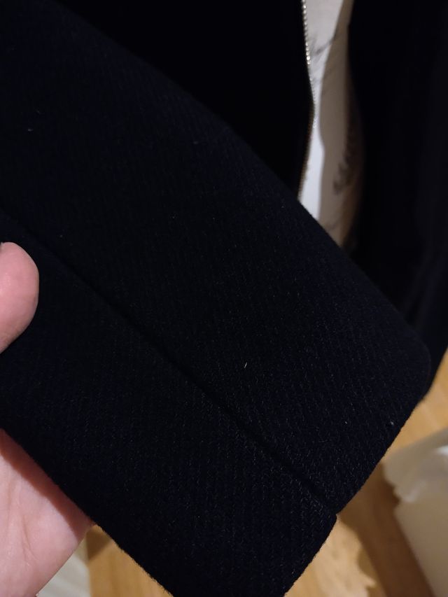 abrigo trenca negra Zara