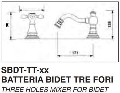 Grifo lavabo diseño italiano.