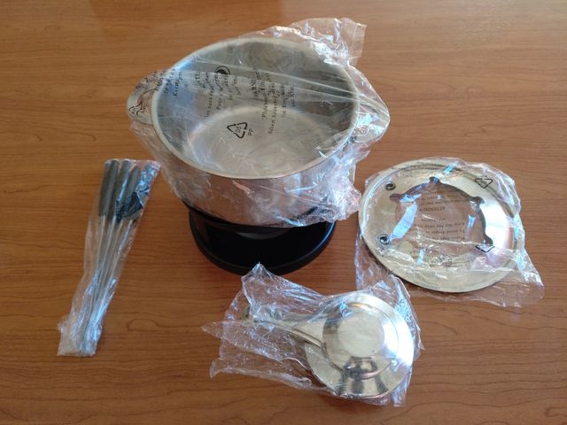 Fondue para chocolate o queso. Nueva