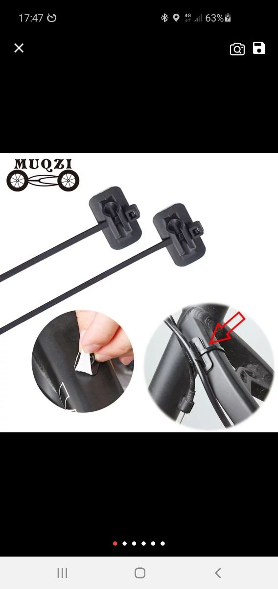 Abrazaderas cable bicicleta