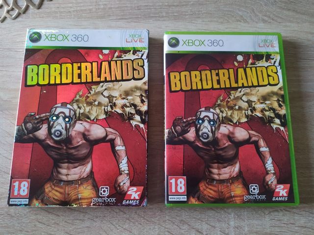 Borderlands con funda cartón xbox 360