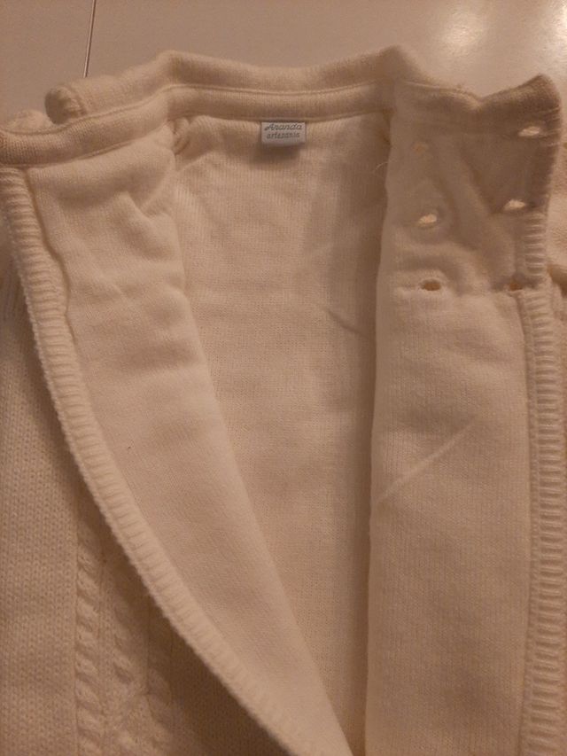 Abrigo punto y gorro 0-3 meses