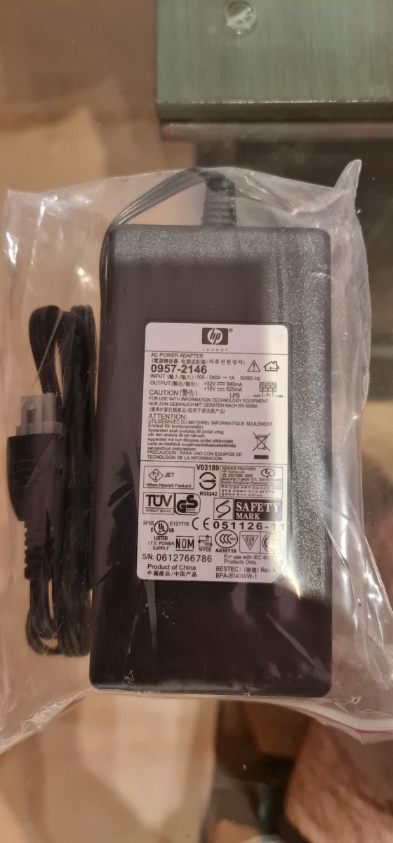 alimentación Impresora HP con cable