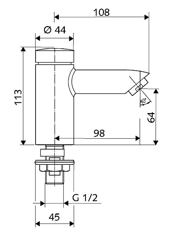 Grifo temporizado lavabo Schell Petit 021220699