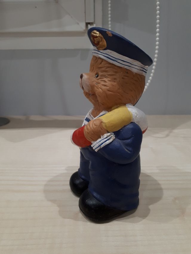 Hucha osito marinero de barro