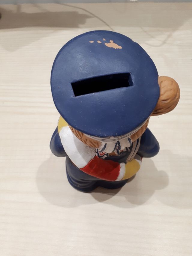 Hucha osito marinero de barro