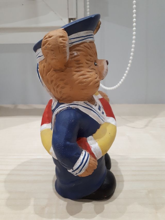 Hucha osito marinero de barro