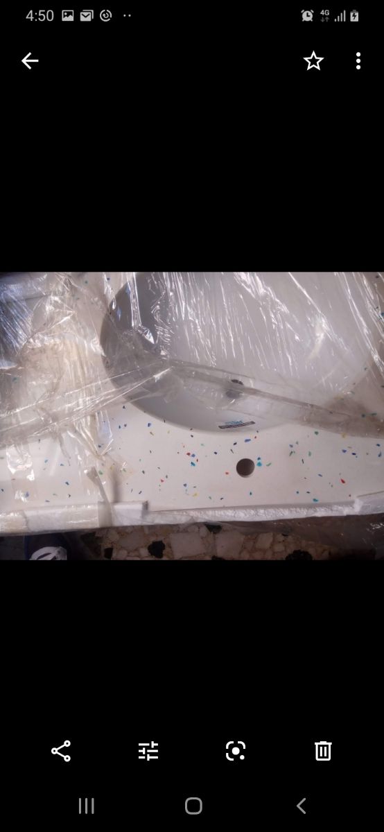 Encimera con lavabo baño