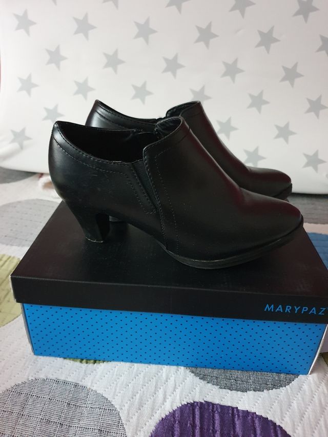 Botines tacón negro talla 38