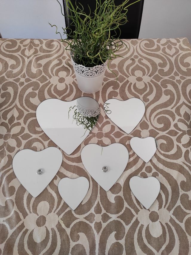 Espejos en forma de corazón