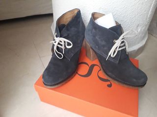 Botines azul marino ante talla 39 de segunda mano por 37 EUR en Murcia en  WALLAPOP