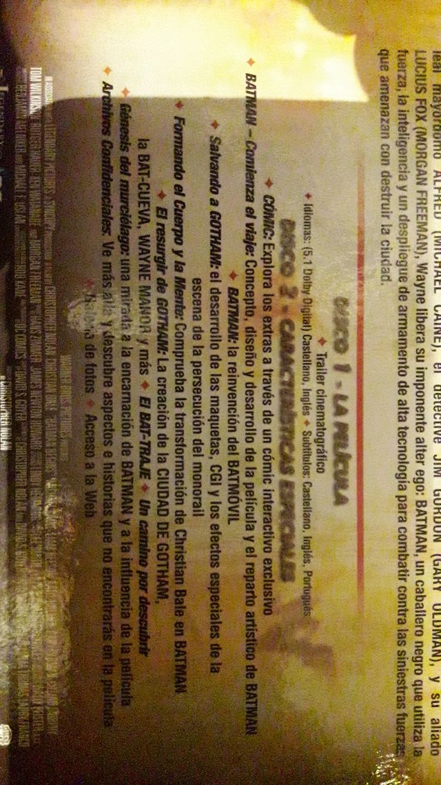 dvd Batman Begins coleccionista