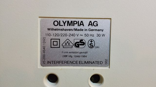 Maquina de escribir Olympia eléctrica portátil