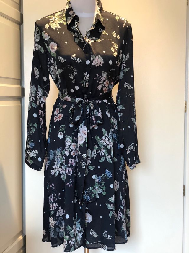 Vestido camisero de flores