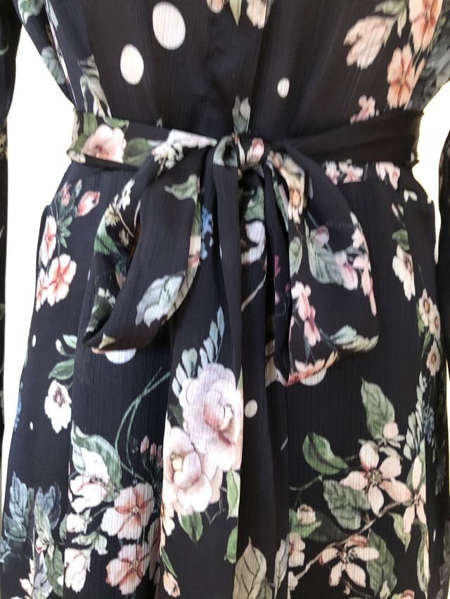 Vestido camisero de flores